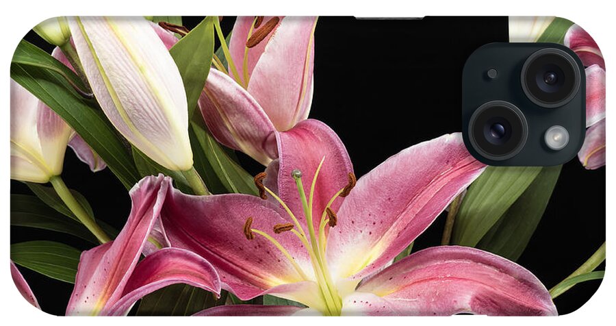 Stargazer Lily iPhone Case featuring the photograph Stargazer Lily Bouquet by L Bosco