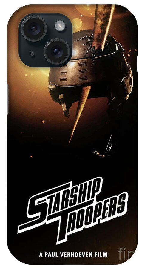 Movie Poster iPhone Case featuring the digital art Starship Troopers by Bo Kev