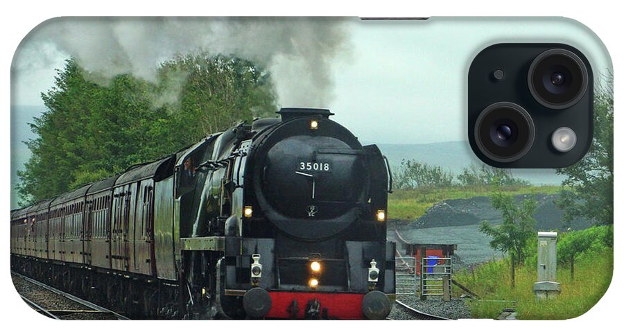 Steam iPhone Case featuring the photograph Steam locomotive 35018 British India Line by David Birchall