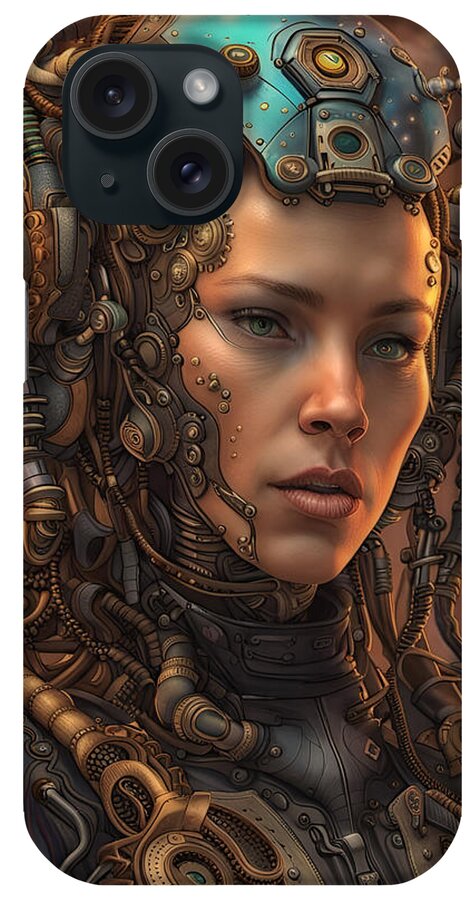 Ai iPhone 15 Case featuring the photograph Steampunk Borg by Cate Franklyn