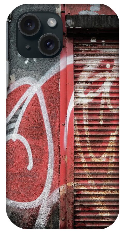 Urban iPhone Case featuring the photograph Steel Door Detail by Kreddible Trout