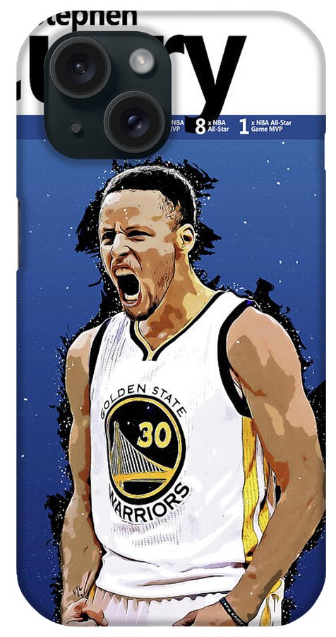 Stephen Curry iPhone Case featuring the mixed media Stephen Curry by My Digital Mind