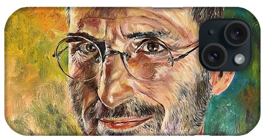 Steve Jobs iPhone Case featuring the painting Steve Jobs Oil Painting by Suzann Sines