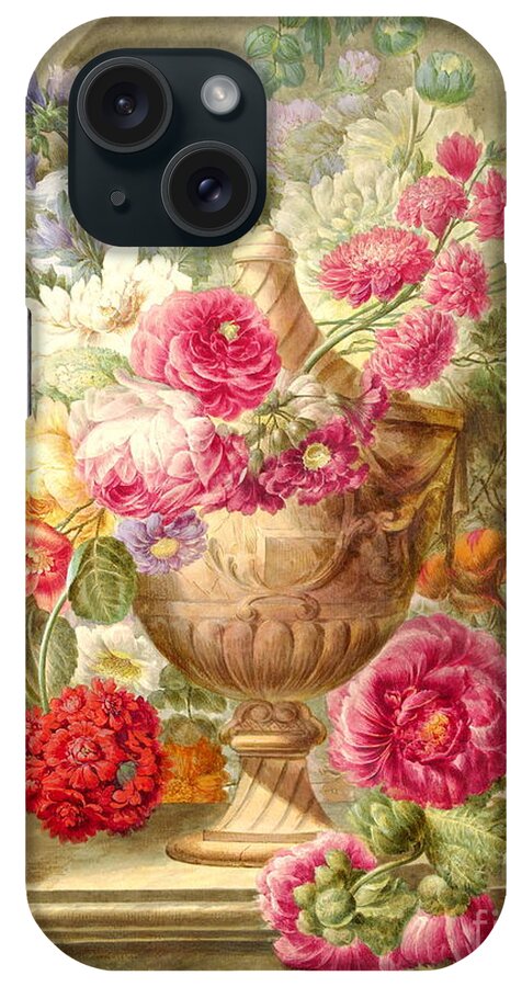 Pieter Van Loo iPhone Case featuring the painting Still Life with Flowers by Pieter van Loo
