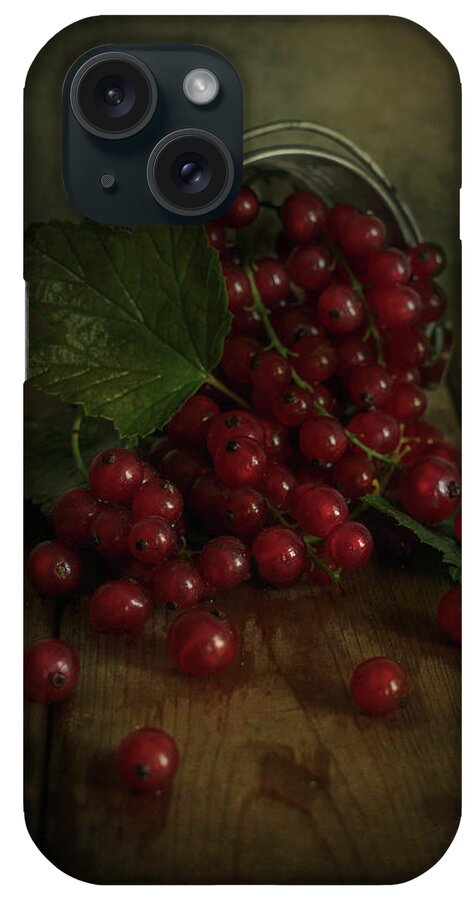 Still Life iPhone Case featuring the photograph Still life with red currants by Jaroslaw Blaminsky