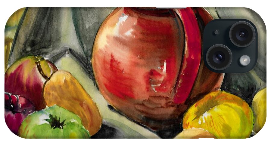 Martha Krug iPhone Case featuring the painting Stilleben mit Obst by Steffen Krug