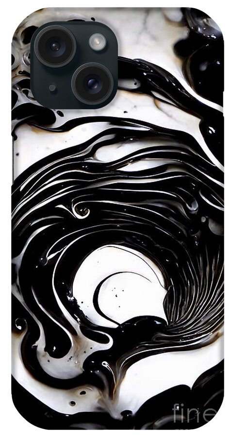 Black iPhone Case featuring the digital art Stirred and not shaken by Sabantha