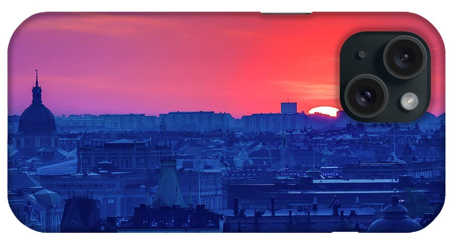Scandinavia iPhone Case featuring the photograph Stockholm red dawn by Alexander Farnsworth