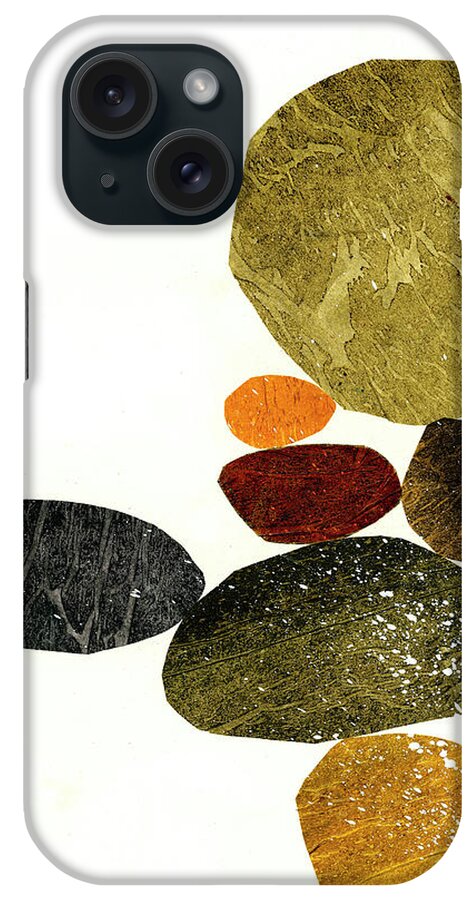 Abstract Art iPhone Case featuring the mixed media Stone Stack #3 by Jane Davies