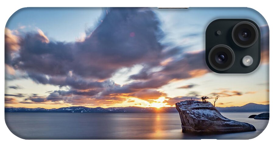 Lake iPhone Case featuring the photograph Stone Water Sky by Martin Gollery