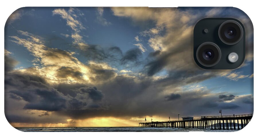 Sunset iPhone Case featuring the photograph Storm by Pismo Pier by Beth Sargent