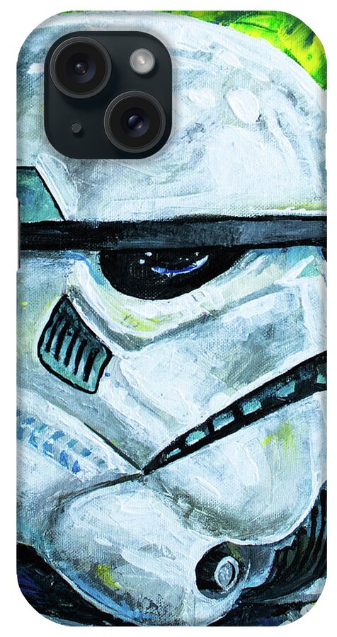 Star Wars iPhone Case featuring the painting Storm Trooper by Aaron Spong
