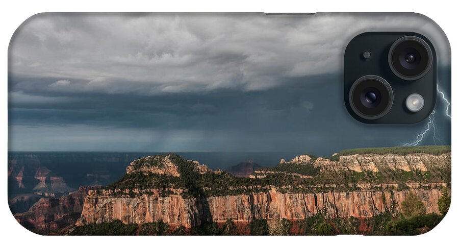Southwest iPhone Case featuring the photograph Storms at the Grand Canyon North Rim by Sandra Bronstein