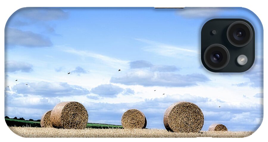 England iPhone Case featuring the photograph Straw Bales by Christopher Maxum