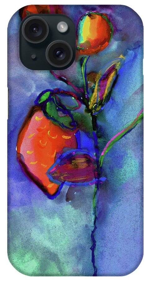 Strawberries iPhone Case featuring the painting Strawberries by Elizabeth Root Age 10