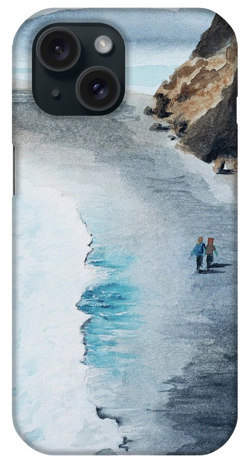 Shore iPhone Case featuring the painting Strolling the Shore by Bonny Puckett