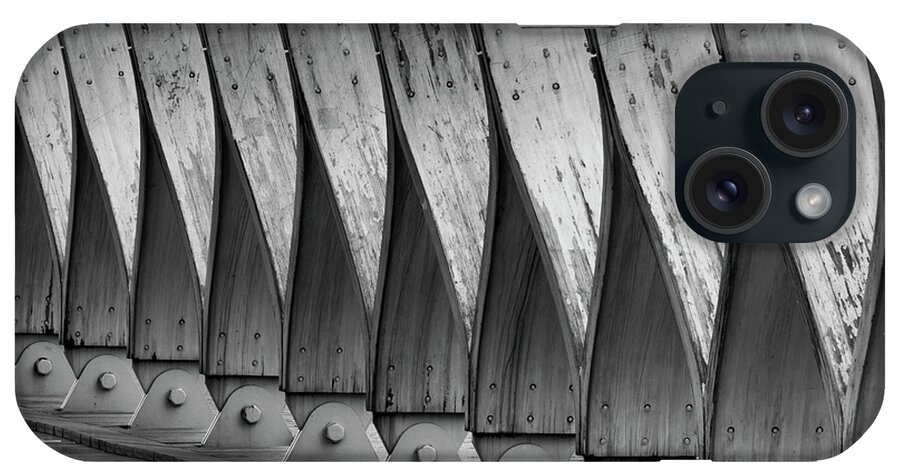 Abstract iPhone Case featuring the photograph Structure of the Day BW by Christi Kraft
