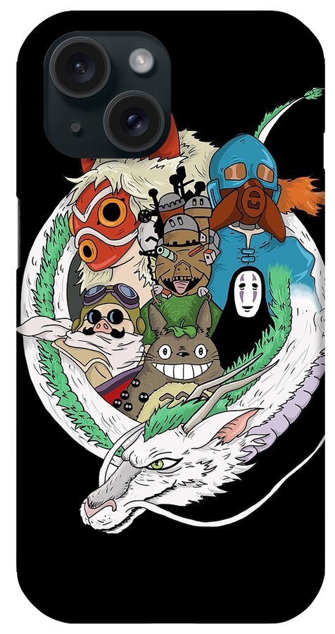 Studio Ghibli iPhone Case featuring the digital art Studio Ghibli by Dyah Kurmo