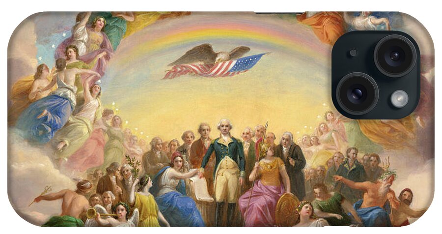 Architecture iPhone Case featuring the painting Study for the Apotheosis of Washington, U.S. Capitol Dome by Constantino Brumidi