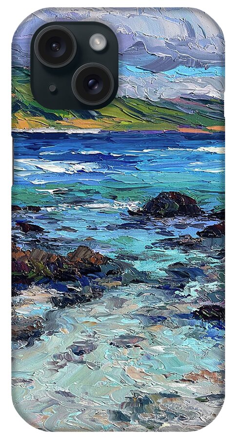 Maui Canvas iPhone Case featuring the painting Sugar Cove Maui by Kristen Olson Stone