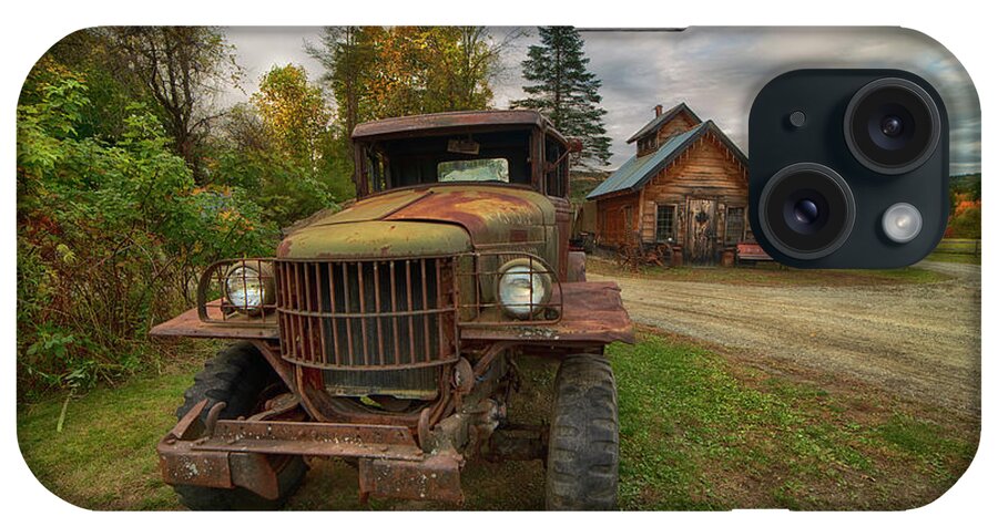 Sugar Shack iPhone Case featuring the photograph Sugar Shack and Antique Ford in Autumn by Joann Vitali