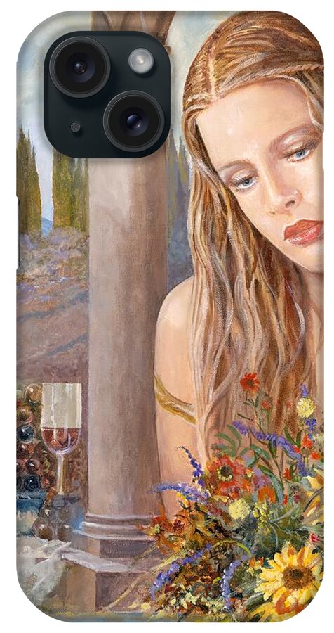 Portrait iPhone Case featuring the painting Summer Day by Sinisa Saratlic