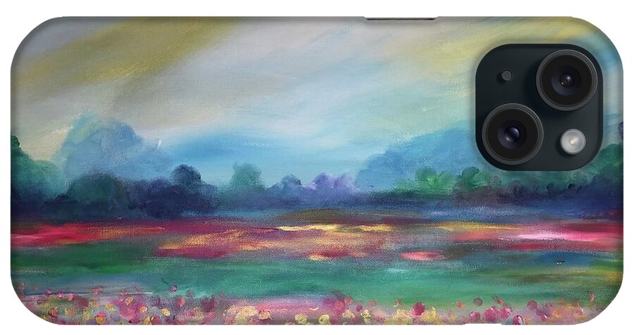 Poppies iPhone Case featuring the painting Summer Impressions by Stacey Zimmerman