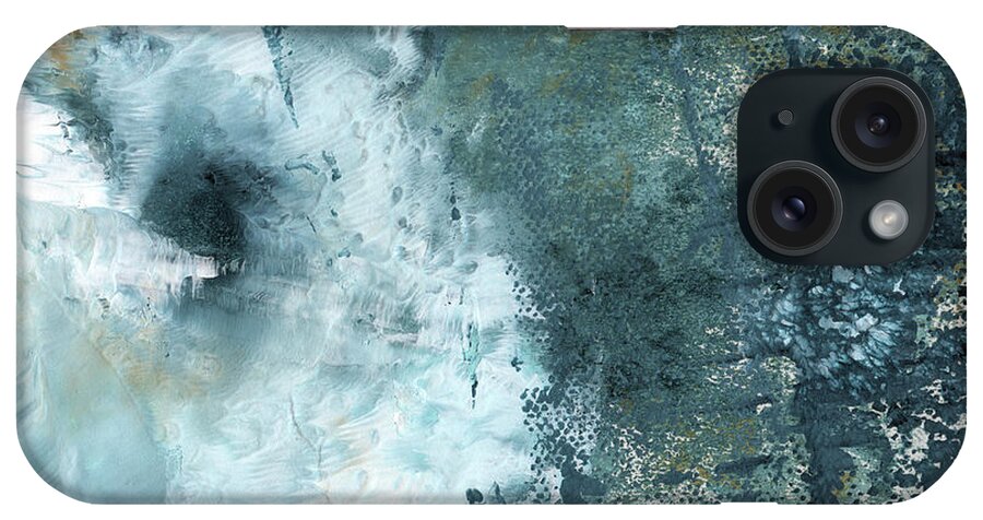 Abstract iPhone Case featuring the painting Summer Storm- Abstract Art by Linda Woods by Linda Woods