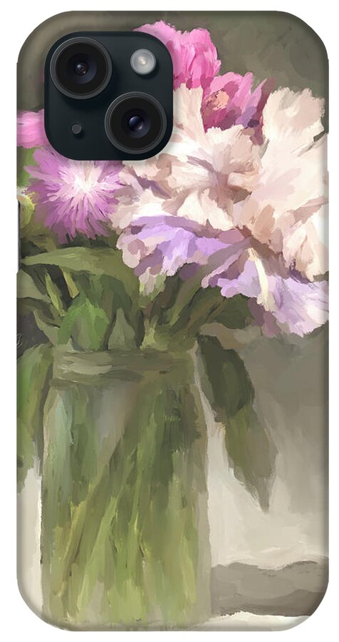 Flowers iPhone Case featuring the digital art Summertime Blooms 07-Ramona Murdock Art by Ramona Murdock
