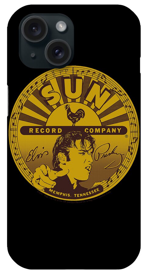 Winter Lion iPhone Case featuring the digital art Sun Records Music Independent Elvis Full Sun Label by Nicklas Householder