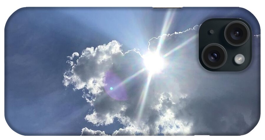 Sun iPhone Case featuring the photograph Diamond in the Sky Clouds by Catherine Wilson