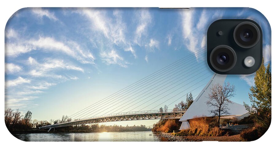 Sundial Bridge iPhone Case featuring the photograph Sundial Bridge at Sunset by Gary Geddes