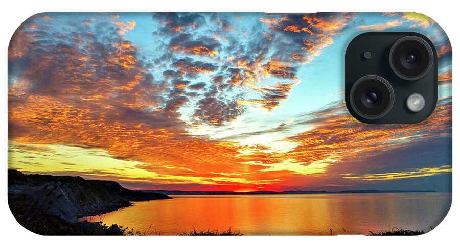 Sunrise iPhone Case featuring the photograph Sunride Over Weymouth Bay from Portland by Alan Ackroyd
