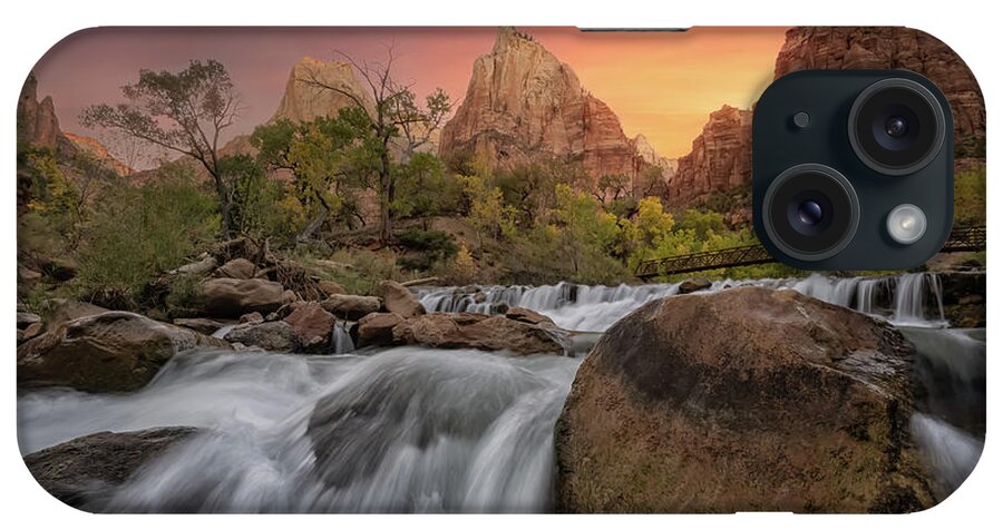 Mountain iPhone Case featuring the photograph Sunrise at Court of the Patriarchs by Steve Berkley
