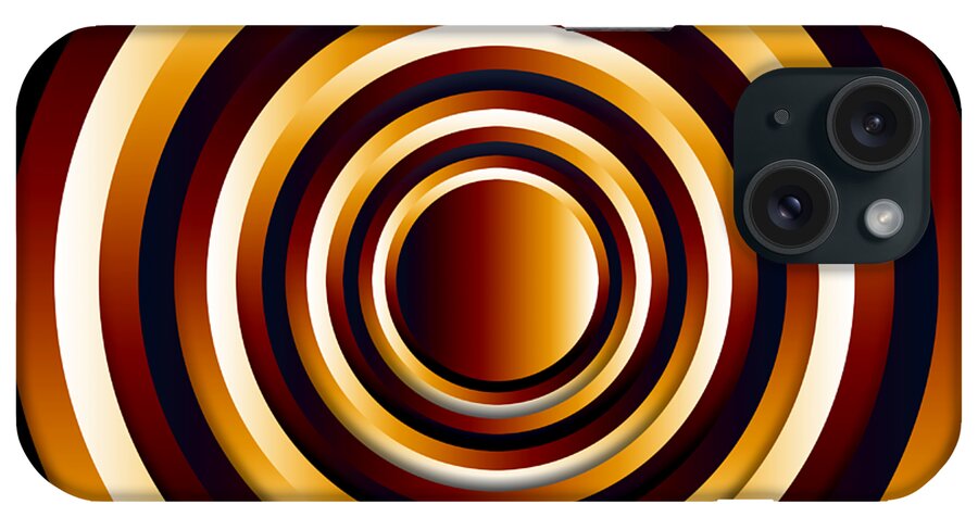 Circle iPhone Case featuring the digital art Sunrise Gradient Circles Sans Border by Pelo Blanco Photo
