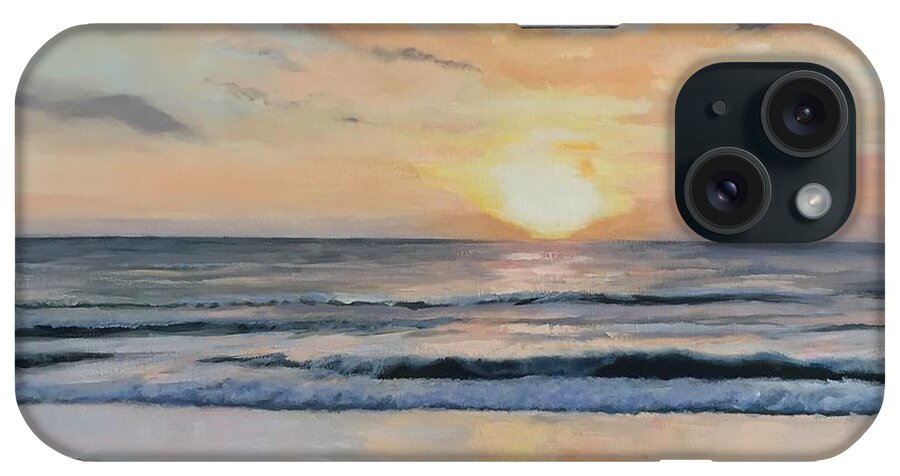 Atlantic Ocean iPhone Case featuring the painting Sunrise by Judy Rixom