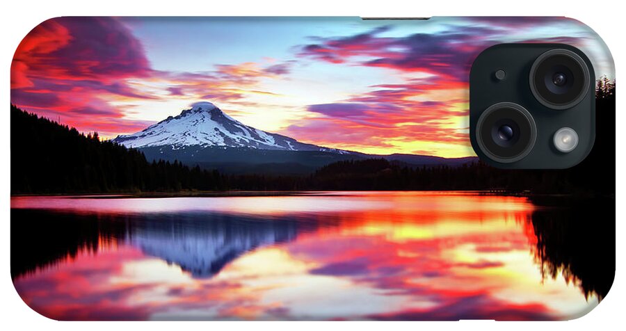 Mount Hood iPhone Case featuring the photograph Sunrise on the Lake by Darren White