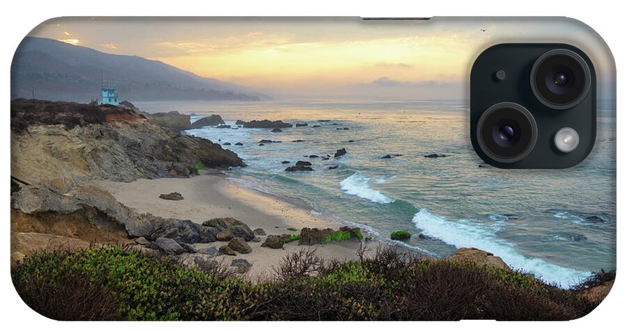 Beach Sunrise iPhone Case featuring the photograph Sunrise over Leo Carrillo State Beach by Matthew DeGrushe
