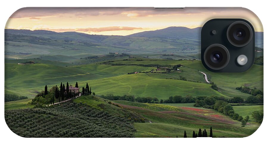 Italy iPhone Case featuring the photograph Sunrise over the Val D'Orcia, Tuscany, Italy by Sarah Howard