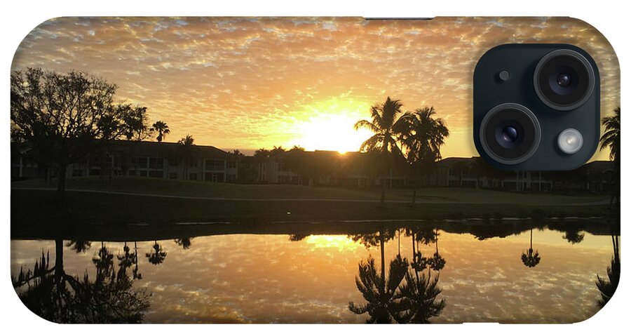 Lexington Country Club iPhone Case featuring the photograph Sunrise Reflection at Lexington in Fort Myers Florida by David T Wilkinson