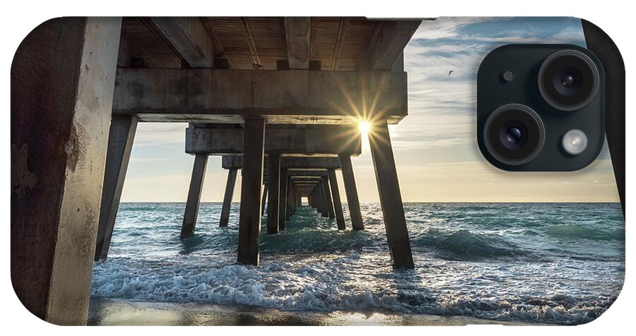 Juno Pier iPhone Case featuring the photograph Sunrise Under Juno Pier by Laura Fasulo