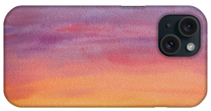 Sunset iPhone Case featuring the painting Sunset 2.0 by Lisa Neuman