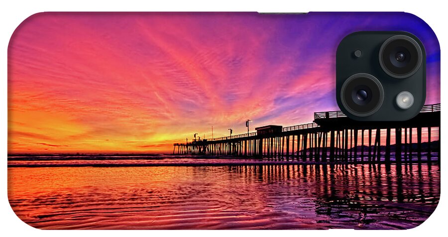 Pismo Beach iPhone Case featuring the photograph Sunset Afterglow by Beth Sargent