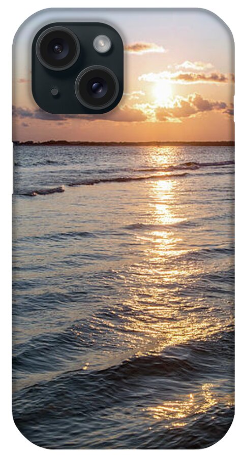 Sun iPhone Case featuring the photograph Sunset and Waves, Pensacola Pass by Beachtown Views