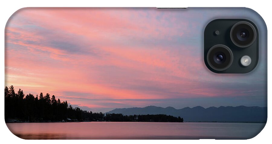 Sunset iPhone Case featuring the photograph Sunset at Flathead Lake by Art Cole