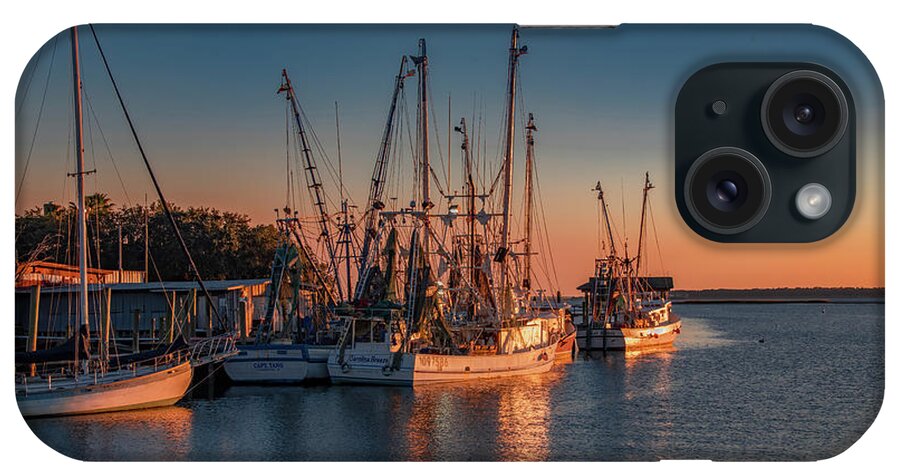 Sunset iPhone Case featuring the photograph Sunset at Shem Creek, Charleston by Marcy Wielfaert