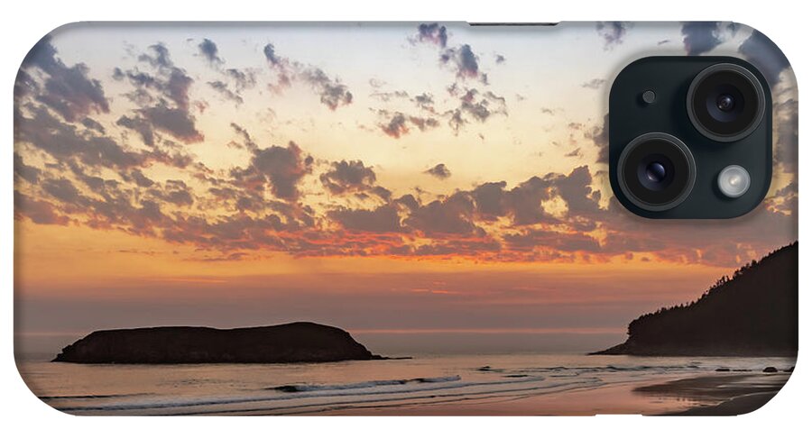 Beach iPhone Case featuring the photograph Sunset at the beach by Ed Clark