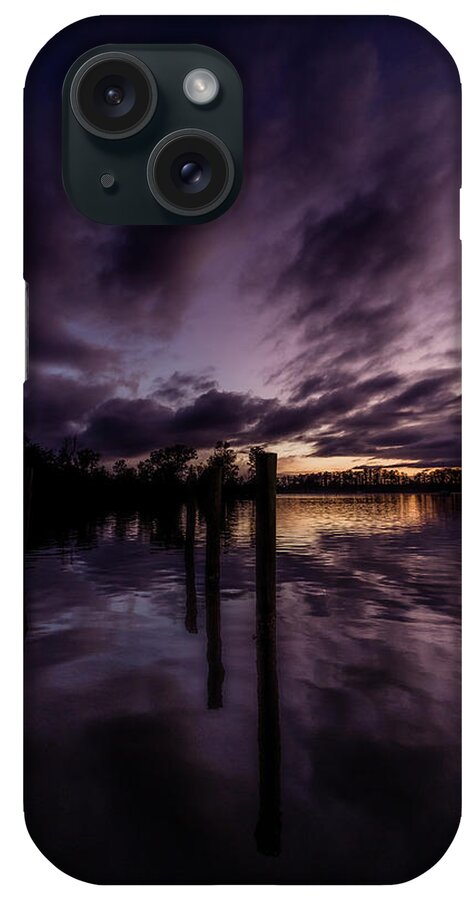 Sunset iPhone Case featuring the photograph Sunset At The Dock by Ada Weyland