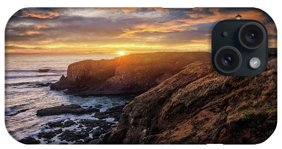 Oregon iPhone Case featuring the photograph Sunset at Yaquina Head Lighthouse by Rick Berk