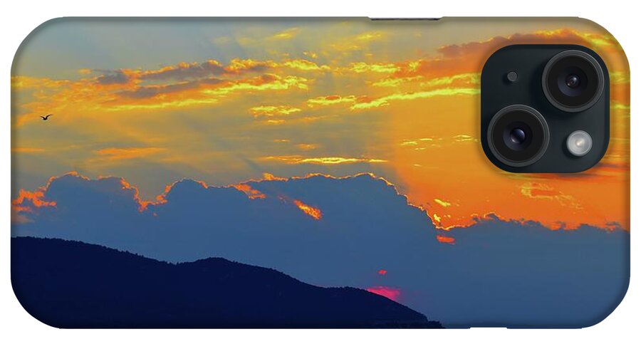 Sunset Magic Above Us iPhone Case featuring the photograph Sunset Blues by Leonida Arte